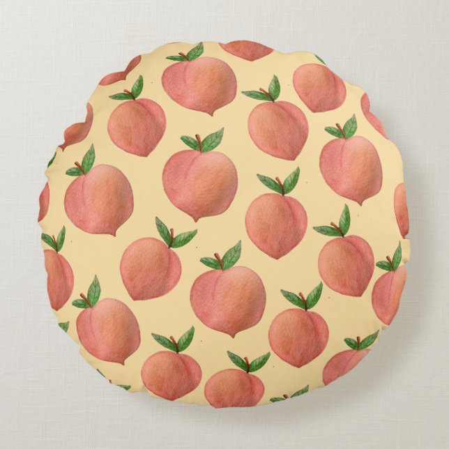 Peaches Rund Kudde (Framsidan)