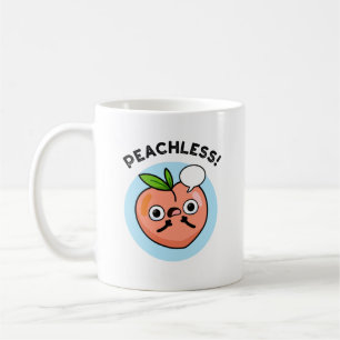 Peachless Funny Fruit Peach Pun Kaffemugg