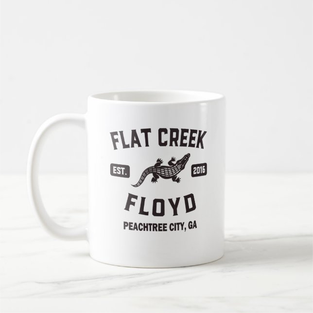 Peachtree City Georgia Alligator Flat Bäck Floyd Kaffemugg (Vänster)