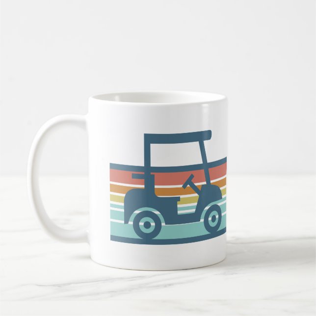 Peachtree City Georgia Golf Cart Kärlek Vibe Kaffemugg (Vänster)