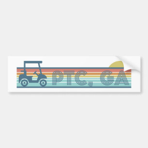 Peachtree City Golf Cart 70s vibe Aesthetic Bildekal