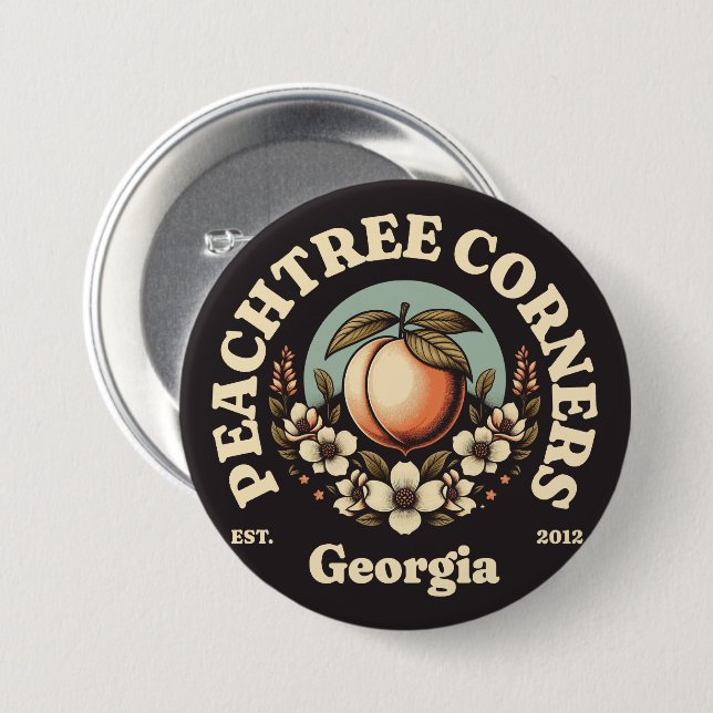 Peachtree Corners, Georgien Knapp (Framsida & baksida)