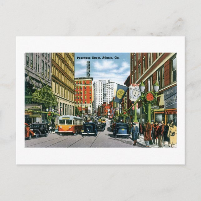 Peachtree Street, Atlanta, Ga Vykort (Framsida)