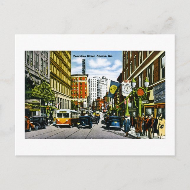 Peachtree Street, Atlanta, GA Vykort (Framsida)