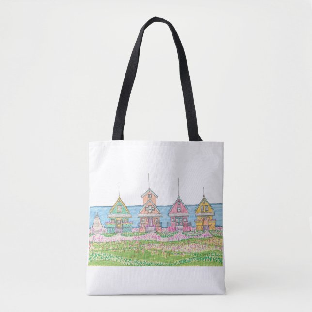 Peachy Beachy Tote Bag Tygkasse (Framsida)