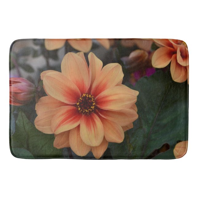 Peachy Blommigt Bath Mat Badrumsmatta (Framsidan)