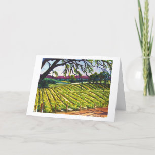 "Peachy Canyon Vineyard" Orig. Vattenfärgskort Kort