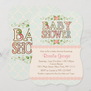 Peachy Chic, Land Baby Shower-inbjudan Inbjudningar