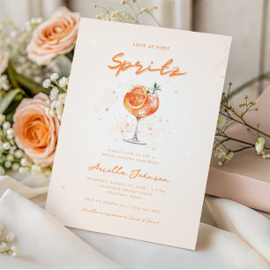 Peachy Cocktail Kärlek vid First Spritz Möhippa Inbjudningar