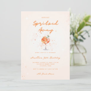 Peachy Cocktail Spritzed Away 30års födelsedag Par Inbjudningar