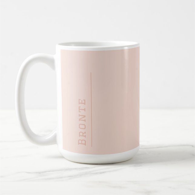 Peachy Coral Färg Flow monogram Kaffemugg (Vänster)