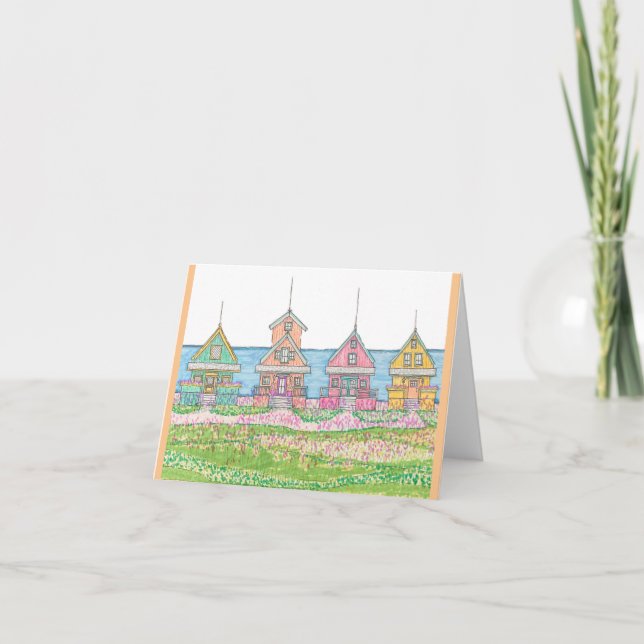 Peachy Cottages Note Cards Kort (Framsida)