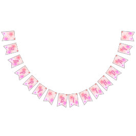 Peachy Grattis på födelsedagen Bubble Gum Rosa Pea Vimplar