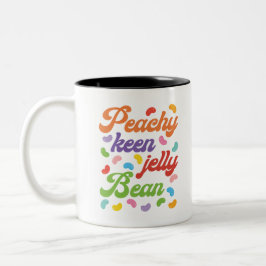 Peachy Keen Jelly Bean Påsk Candy Retro Två-Tonad Mugg