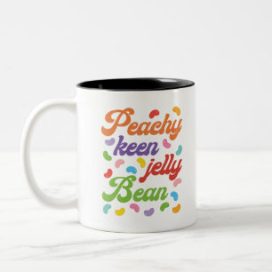 Peachy Keen Jelly Bean Påsk Candy Retro Två-Tonad Mugg