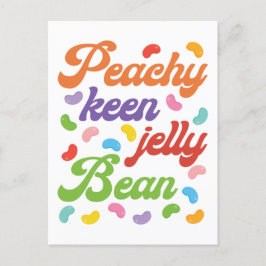 Peachy Keen Jelly Bean Påsk Candy Retro Vykort