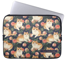 Peachy Kitten Anpassningsbar Laptop Fodral