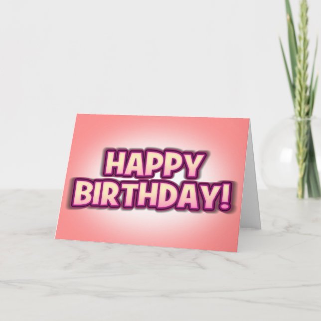 Peachy kort för Pink'n'Purple grattis på (Framsida)