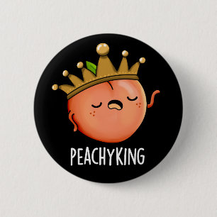 Peachy Kung Funny Peach Pun Mörk BG Knapp