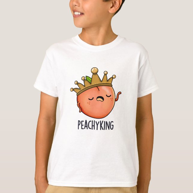 Peachy Kung Funny Peach Pun T Shirt (Framsida)