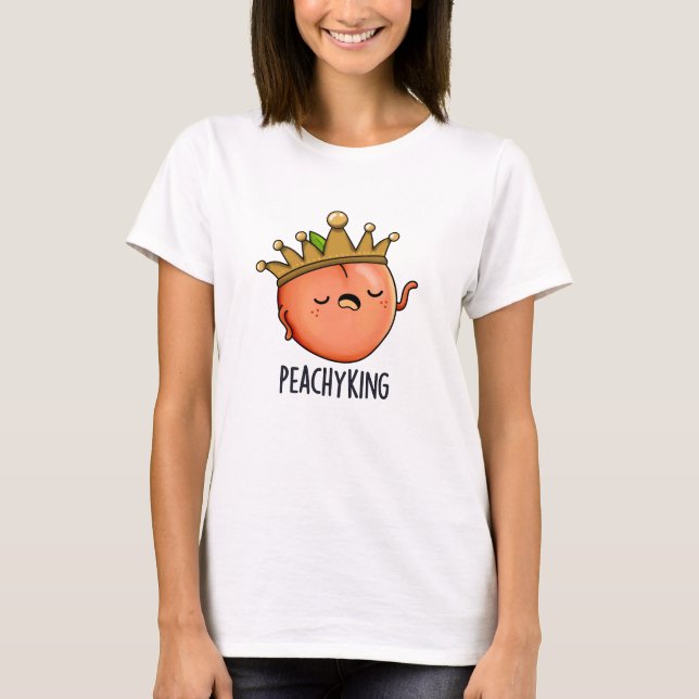 Peachy Kung Funny Peach Pun T Shirt (Framsida)
