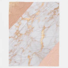 Peachy Marble Elegance Fleecefilt