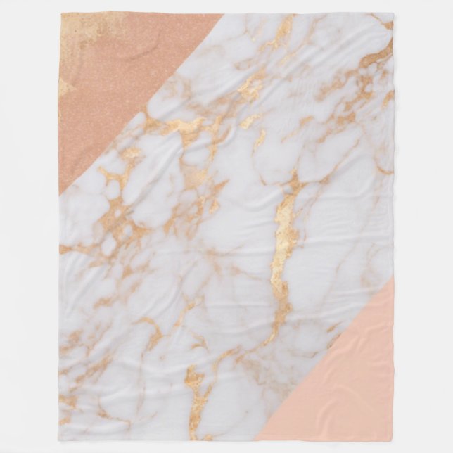 Peachy Marble Elegance Fleecefilt (Framsidan)
