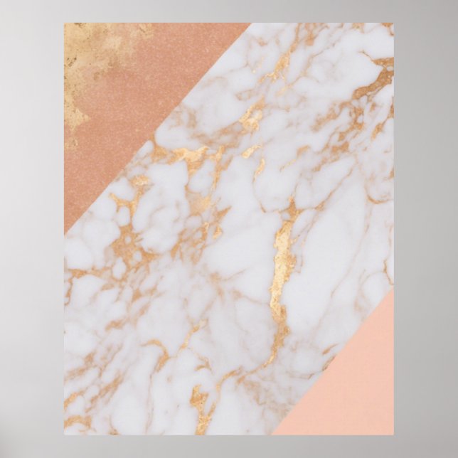 Peachy Marble Elegance Poster (Framsidan)