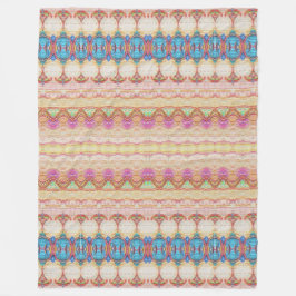 Peachy Matta Mönster Fleece Blanket