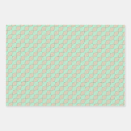 Peachy Mint Tango Wrapping Papper Flat Lakan Set