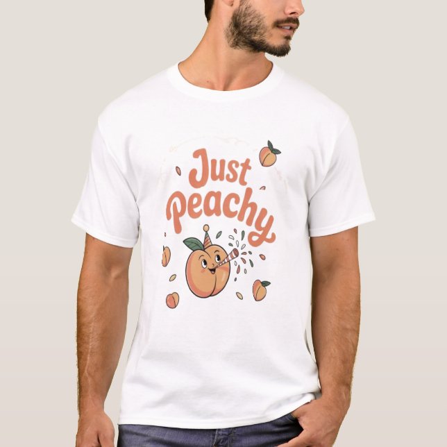 Peachy Mood T Shirt (Framsida)