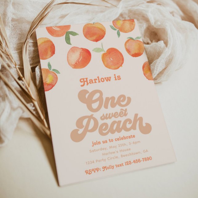 Peachy One-inbjudan | Inbjudan till varje födelsed (Skapare uppladdad)