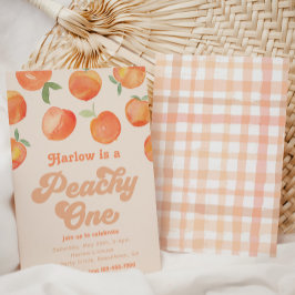 Peachy One-inbjudan | Inbjudan till varje födelsed