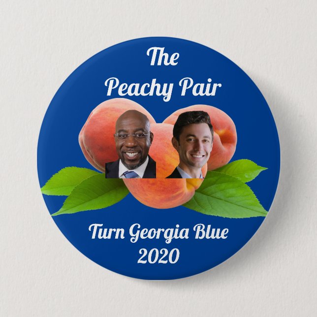Peachy Pair Georgia 2020 - Senat - Warnock/Ossoff Knapp (Framsida)
