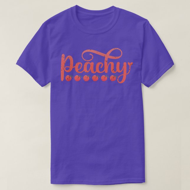 Peachy Peach Tropical Summer Peach Fruit Älskare T Shirt (Design framsida)