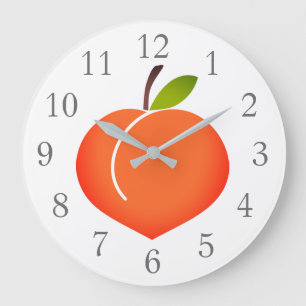 Peachy Peach Wall Clock Stor Klocka