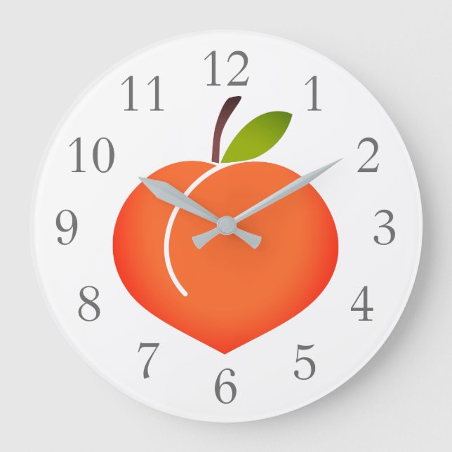 Peachy Peach Wall Clock Stor Klocka (Framsida)