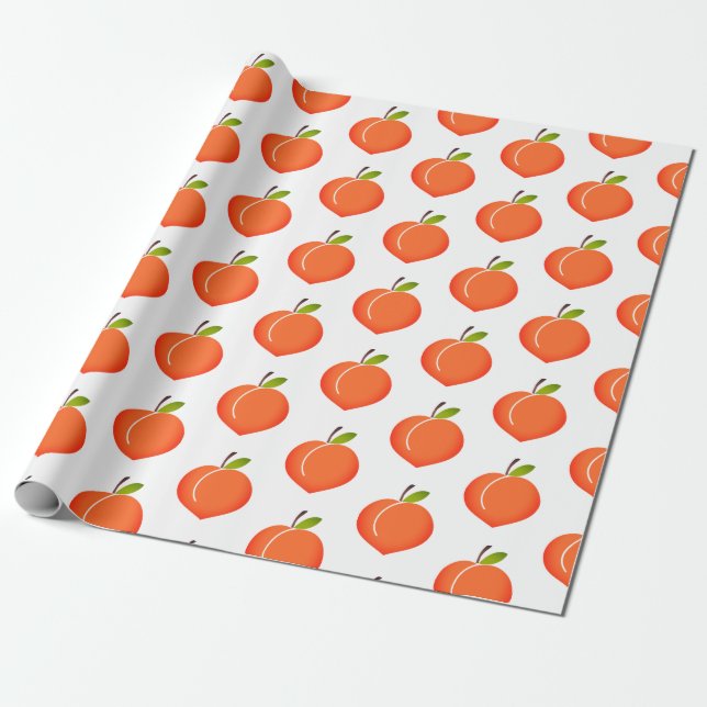 Peachy Peach Wrapping Papper Presentpapper (Utrullad)