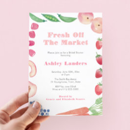 Peachy Pink Off The Market Bridal Shower Inbjudningar