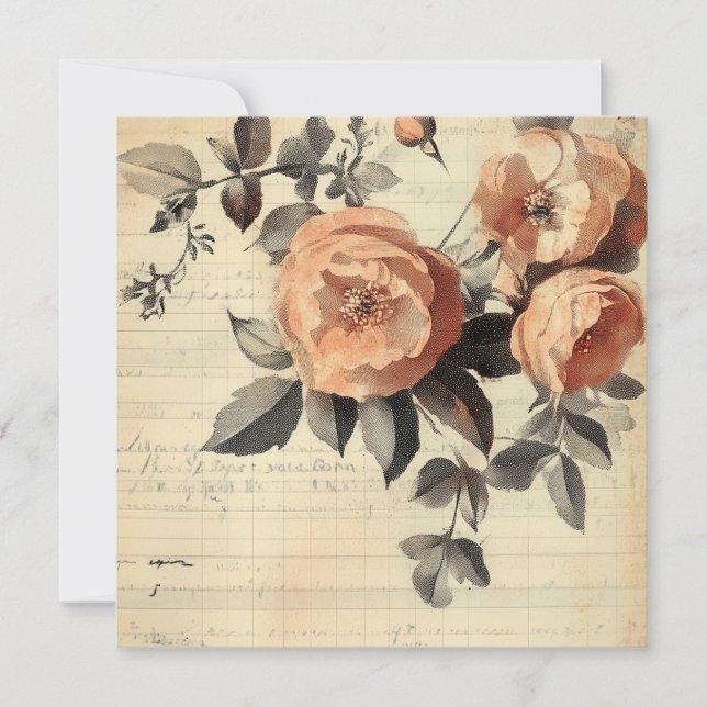 Peachy Ro Junk Journal Papprare Lakan Inbjudningar (Framsida)
