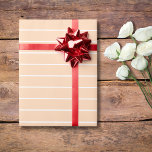 Peachy Rosa and White Thin Vågrät Stripe Presentpapper<br><div class="desc">Pastel Peachy Rosa och White Thin Vågrät Strepe Wrapped Papper</div>