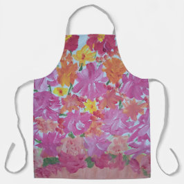 Peachy Rosa Blommigt Apron