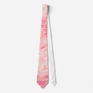 Peachy rosa Camo silkeslen manar Tie för nacke Slips