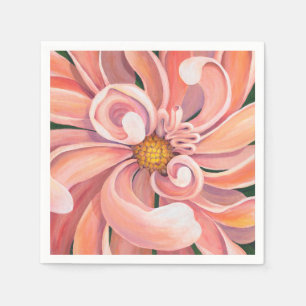 Peachy Rosa Dahlia - Napkins Papprare Party Pappersservett