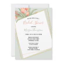 Peachy Rosa & Mint Vår Tulips Möhippa