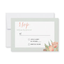 Peachy Rosa & Mint Vår Tulips