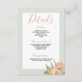 Peachy Rosa & Mint Vår Tulips Tilläggskort