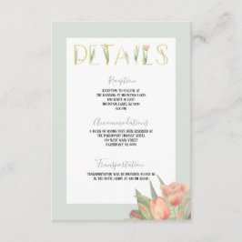 Peachy Rosa & Mint Vår Tulips Tilläggskort