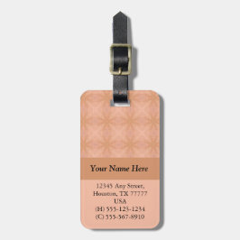 Peachy Rosa Mönster Luggage Tag Bagagebricka