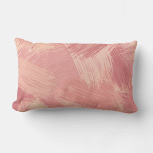 Peachy Rosa Push Strokes ABSTRAKT Lumbarkudde
